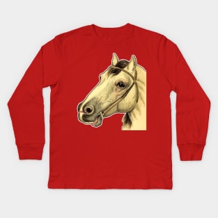 Horse head Kids Long Sleeve T-Shirt